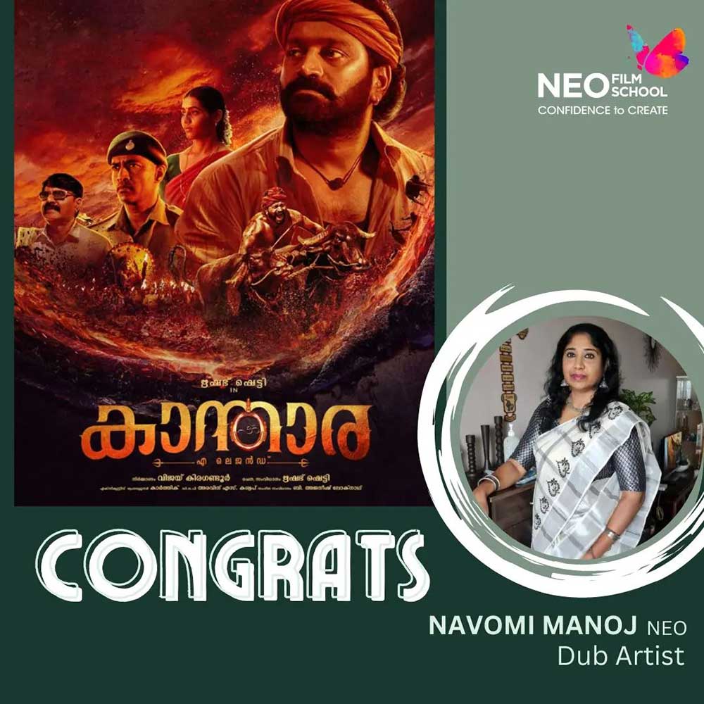 NEOS involved in the Lattest Hit Movie KANTARA Malayalam Dubbed version.